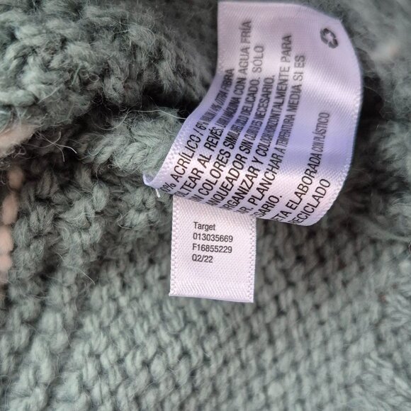 Universal Thread Cozy Alpine Snowflake Mockneck Pullover Sweater Green XS - Picture 6 of 9